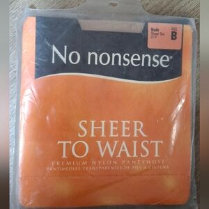 Womens No Nonsense Sheer To Waist Pantyhose Size B.